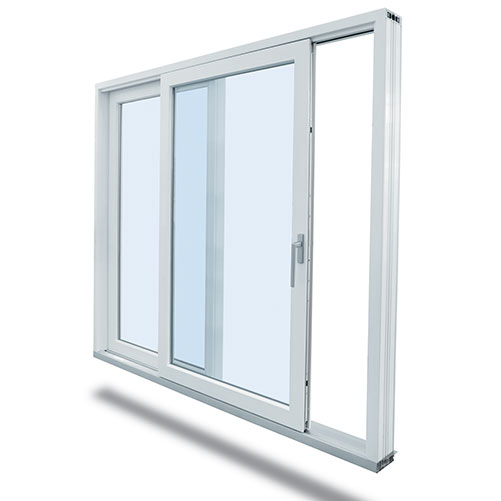 porte coulissante aluminium grise